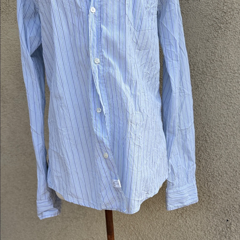 Frank & Eileen Light Blue Striped Shirt - Picture 3 of 9